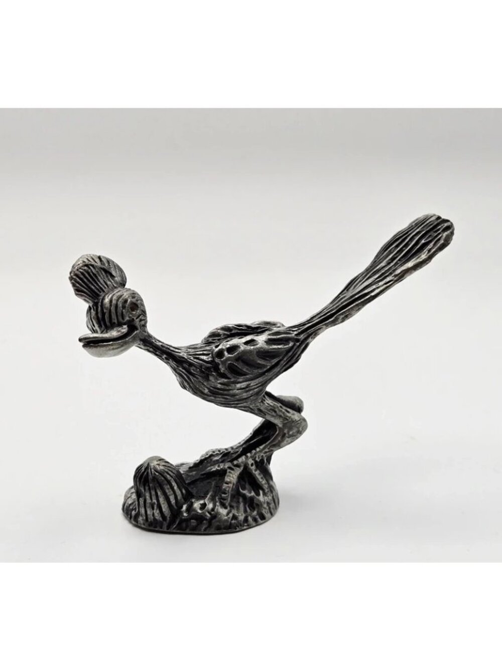 Vintage Calkins Pewter Roadrunner Figurine 3"